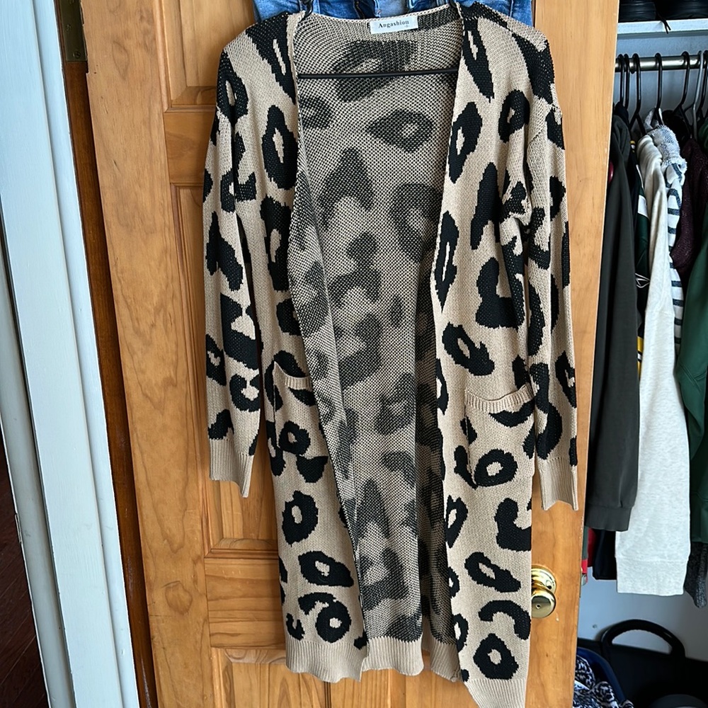 Leopard long sweater